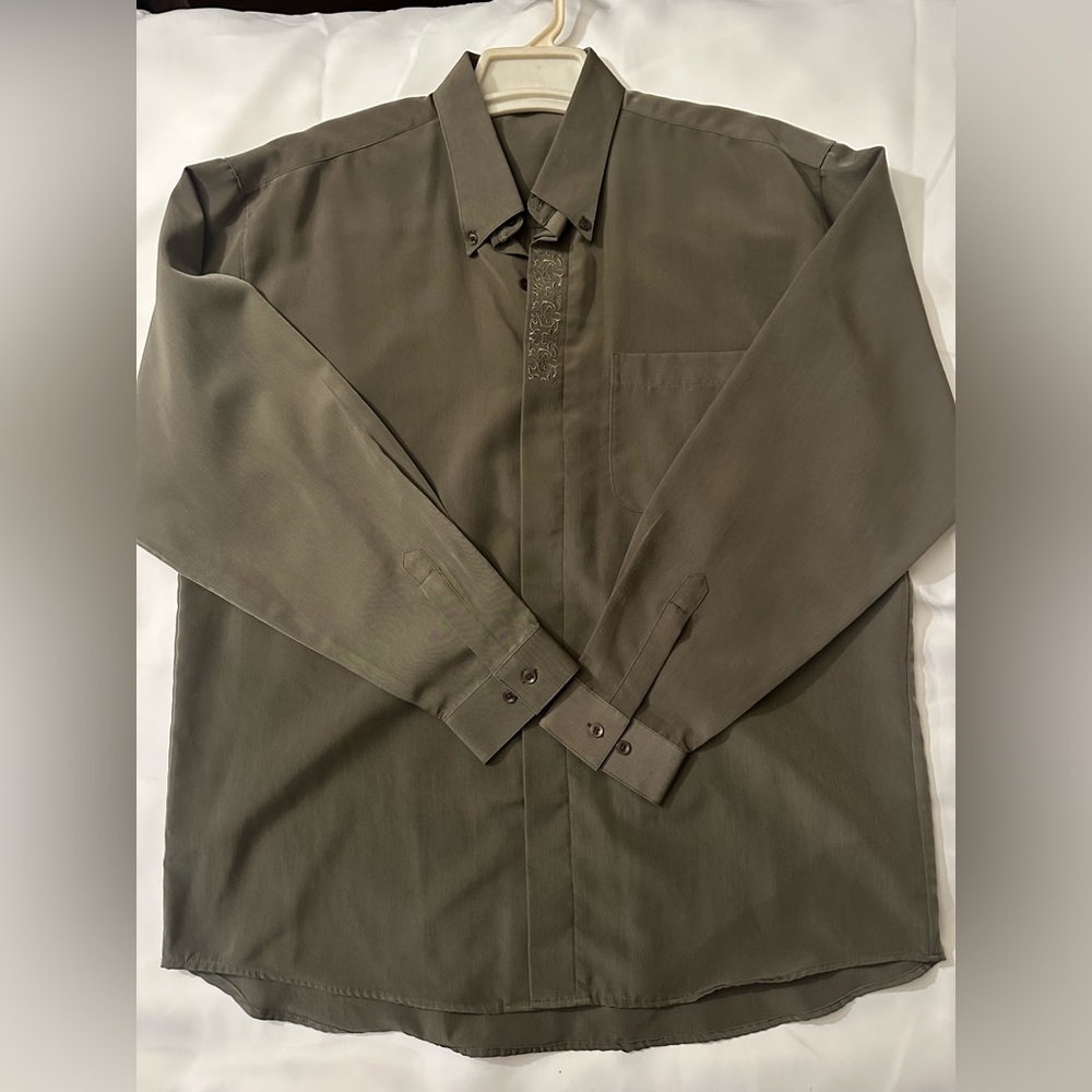 Taupe Button-Up Shirt